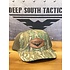 DST Logo Leather Patch Mossy Oak Green / Camo Trucker Hat Snap Back