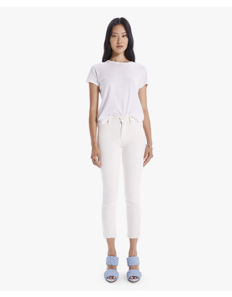 Mother THE MID RISE DAZZLER CROP FRAY 