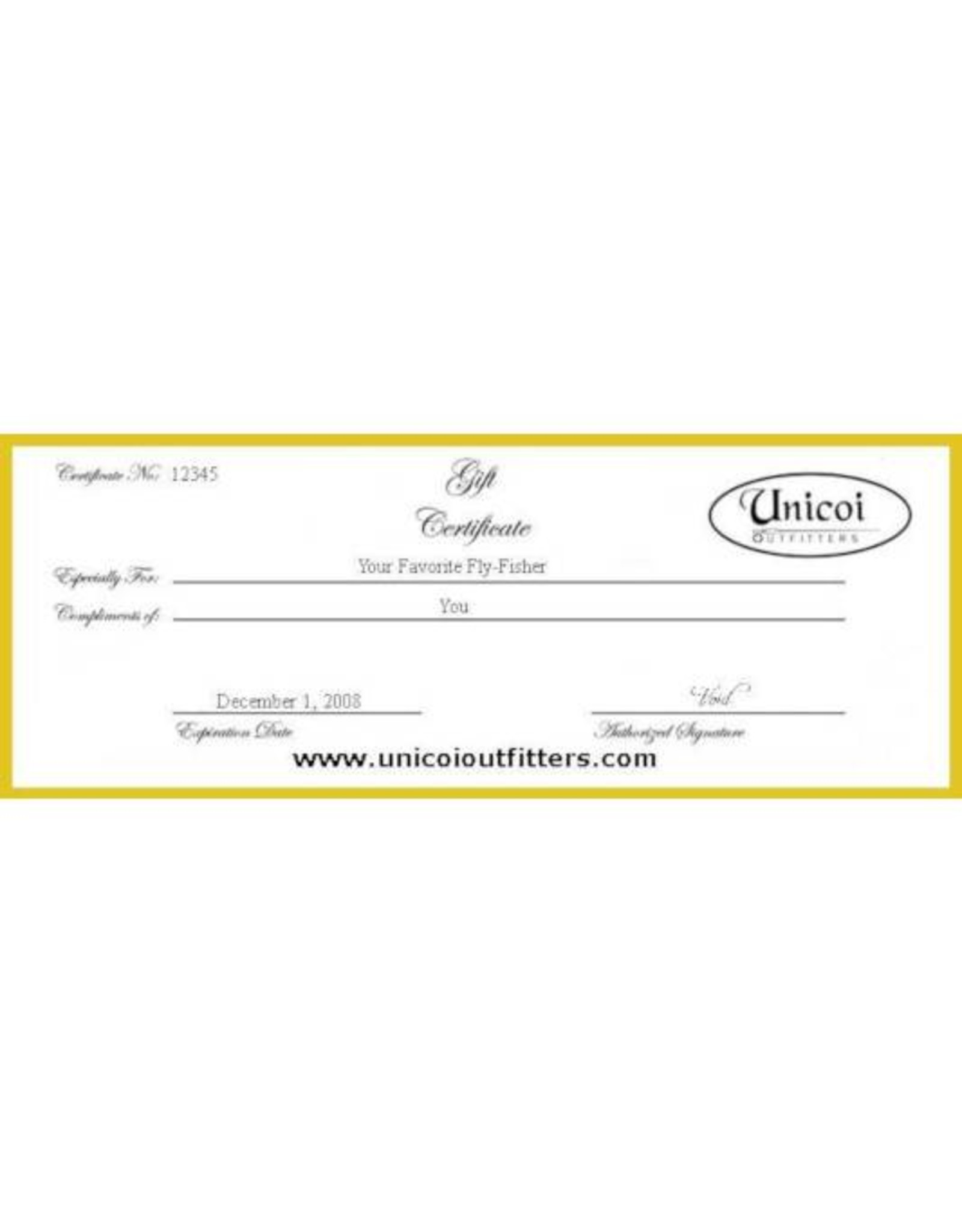 Unicoi Outfitters Gift Certificate - Fly Fishing Class
