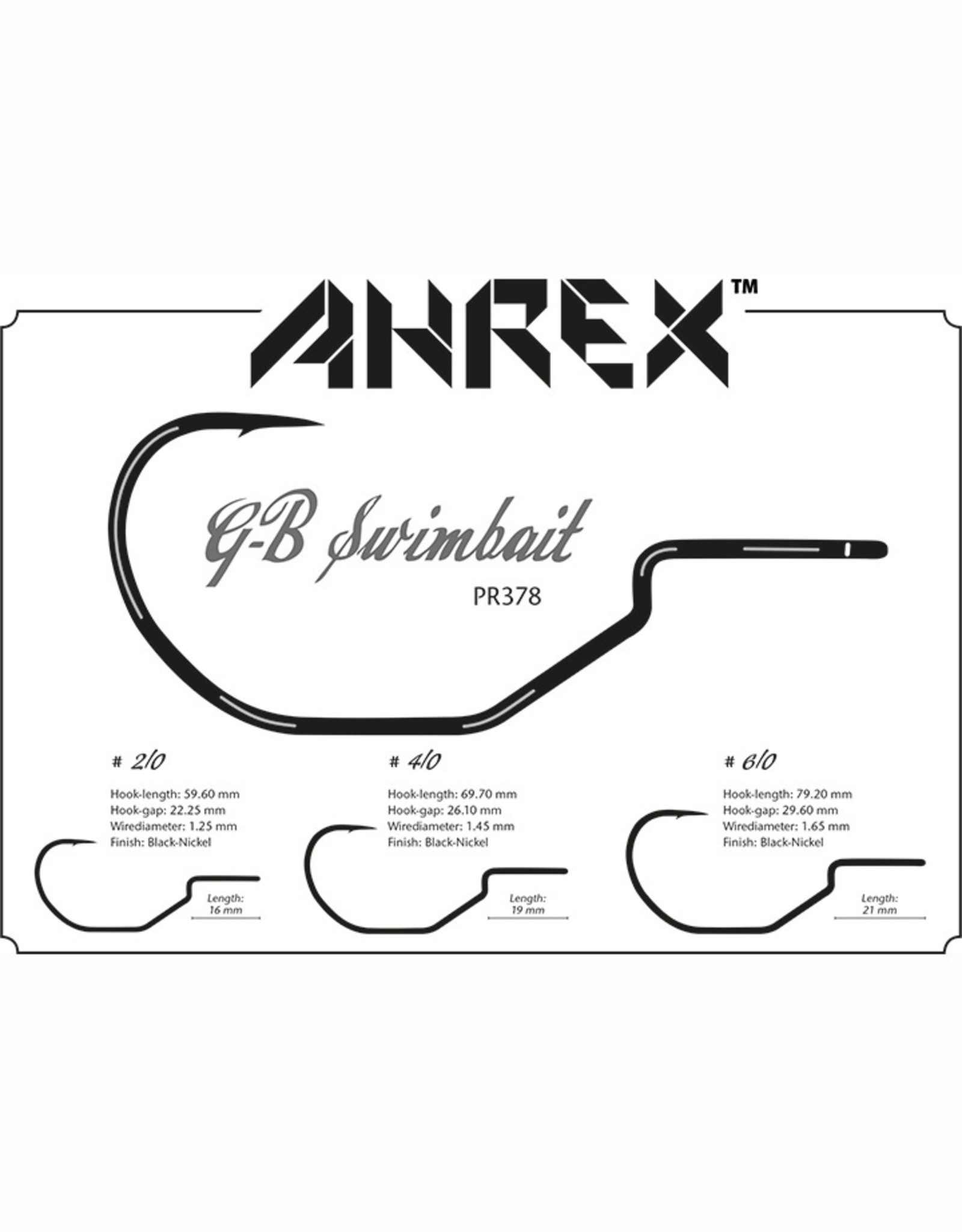 Ahrex Ahrex PR378 GB Predator Swimbait Hooks