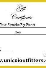 Unicoi Outfitters Gift Certificate - Soque Camp or Hiawassee Retreat Trophy Trout Fishing