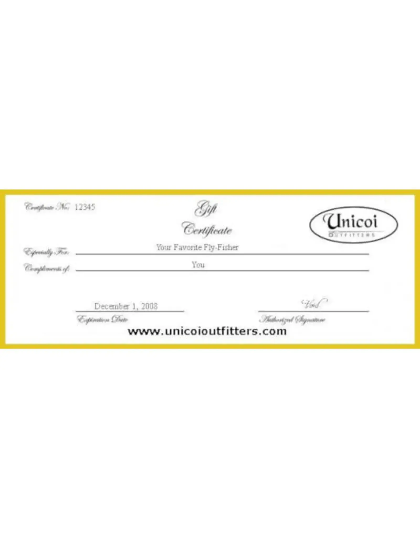 Gift Certificate - Larry's Lodge on the Soque Trophy Trout Fishing