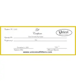 Gift Certificate - Larry's Lodge or Song of the Soque Trophy Trout Fishing