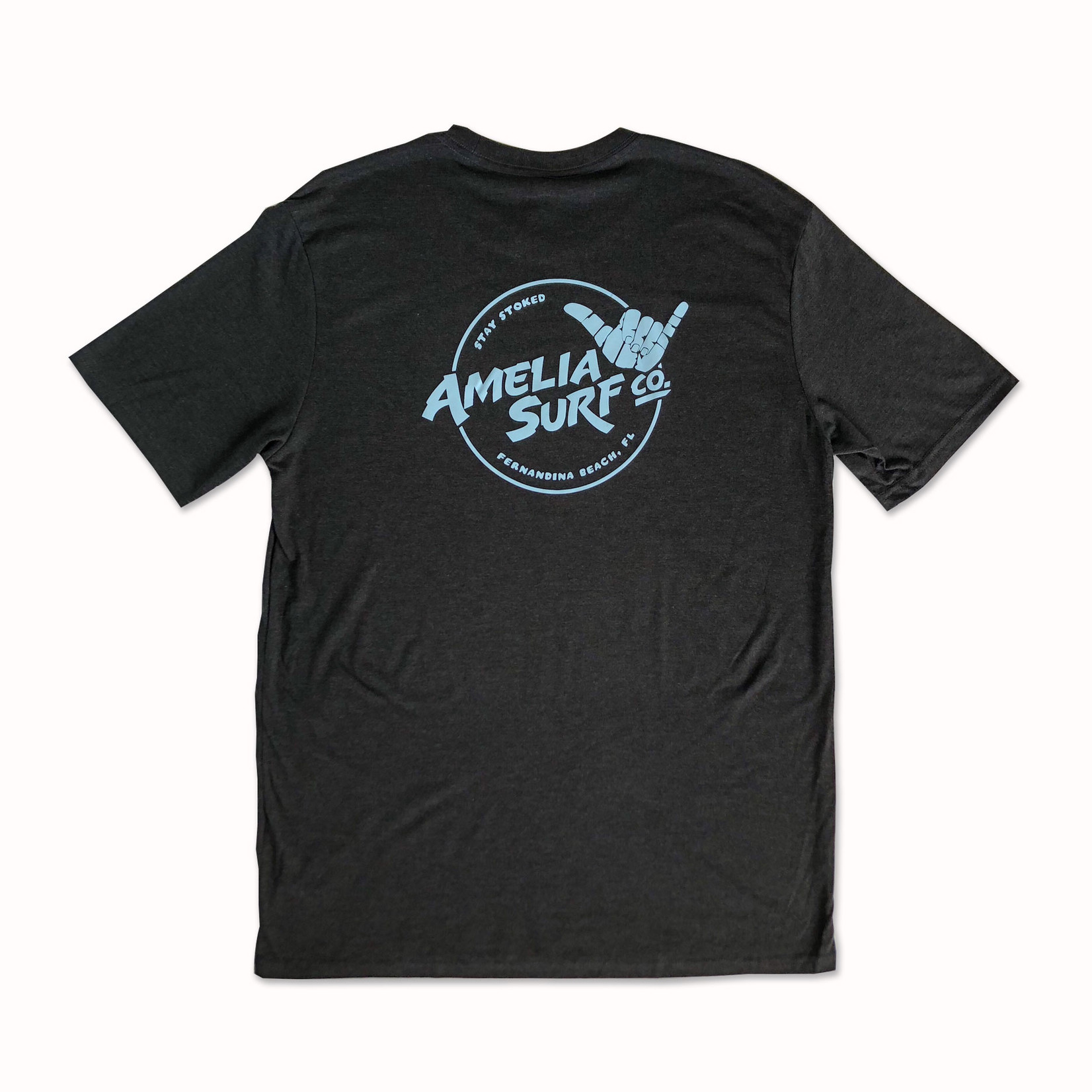 ASC MERCHANDISE ONLINE STORE ASC Shaka Staple Black/LtBlue District-Tri Tee