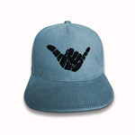 AMELIA SURF CO. HAT ASC Embroidered Shaka Corduroy Hat Stone Blue
