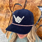 AMELIA SURF CO. HAT ASC EMBROIDERED SHAKA CORD W/ROPE HAT NAVY