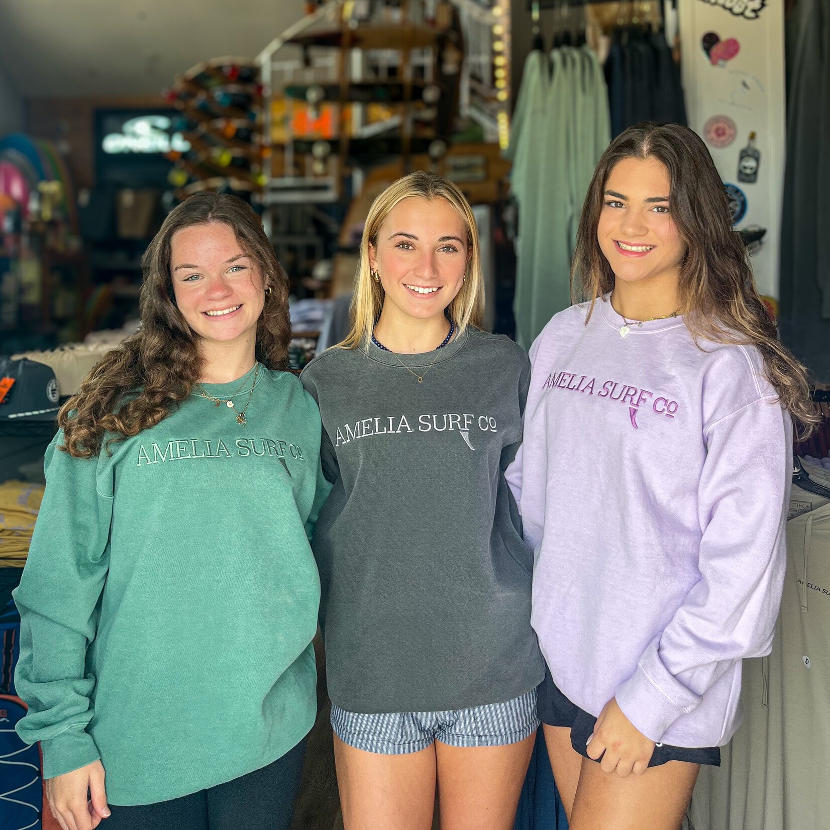 ASC EMBROIDERY FIN CREWNECK LIGHT GREEN