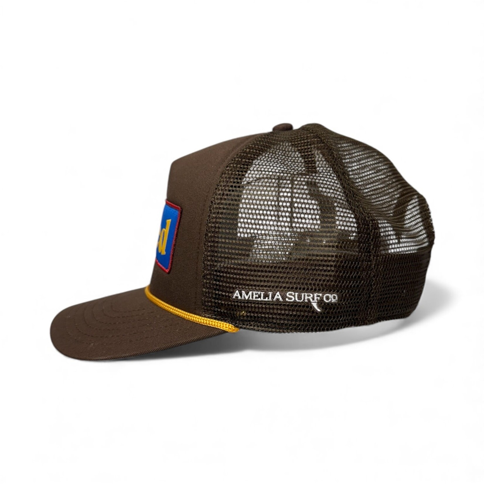 AMELIA SURF CO. HAT ASC STOKED FOAMY TRUCKER BROWN