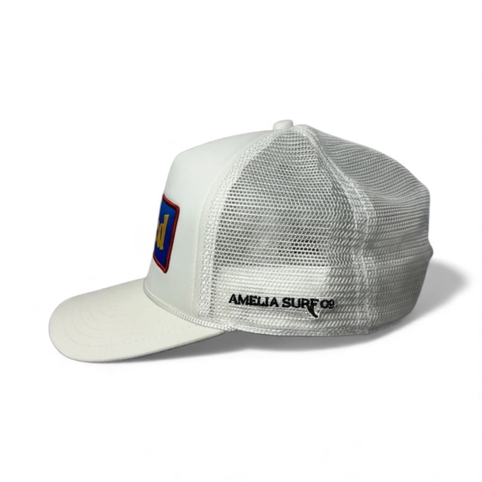 AMELIA SURF CO. HAT ASC STOKED FOAMY TRUCKER WHITE