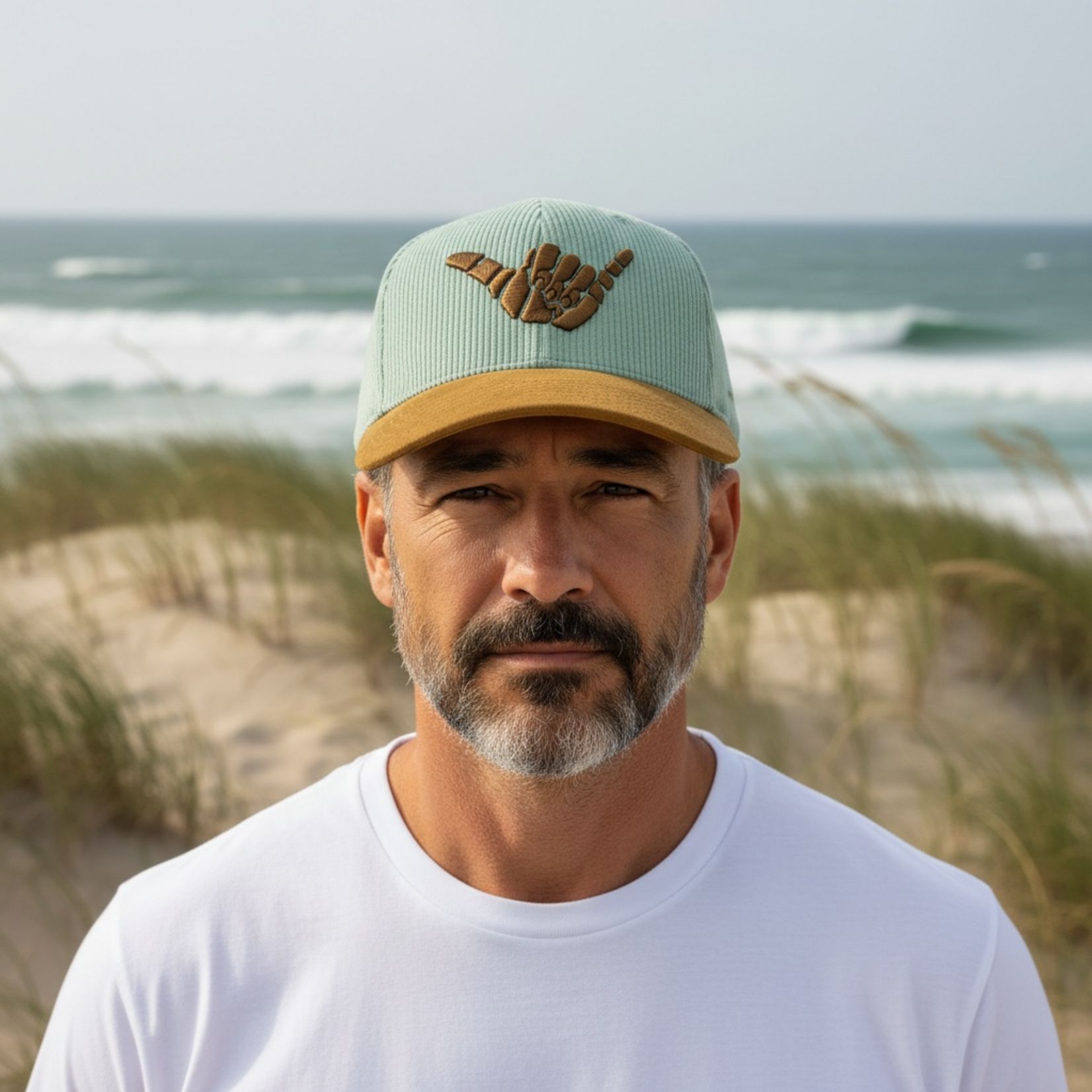 AMELIA SURF CO. HAT ASC EMBROIDERED SHAKA CORDUROY/SUEDE HAT