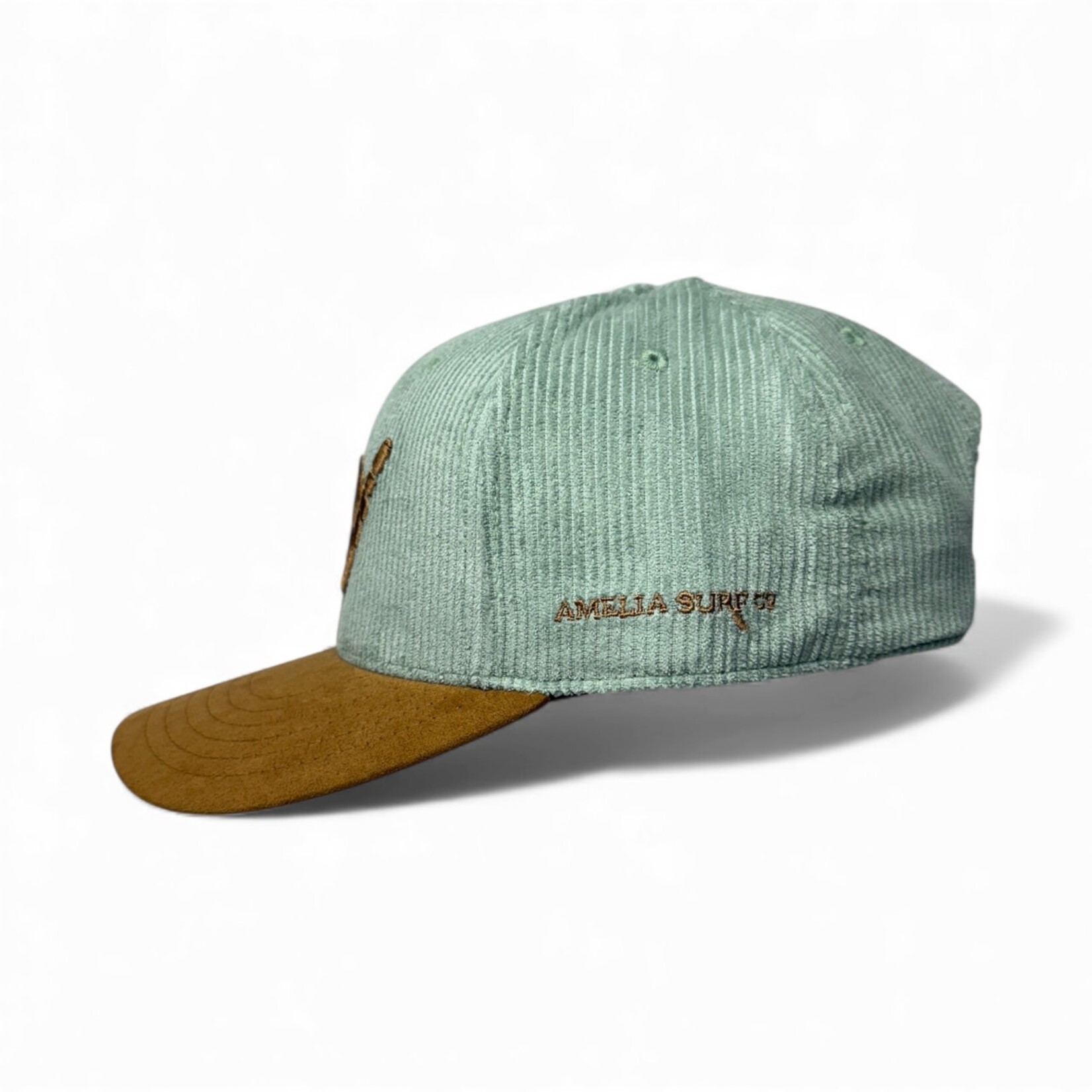 AMELIA SURF CO. HAT ASC EMBROIDERED SHAKA CORDUROY/SUEDE HAT