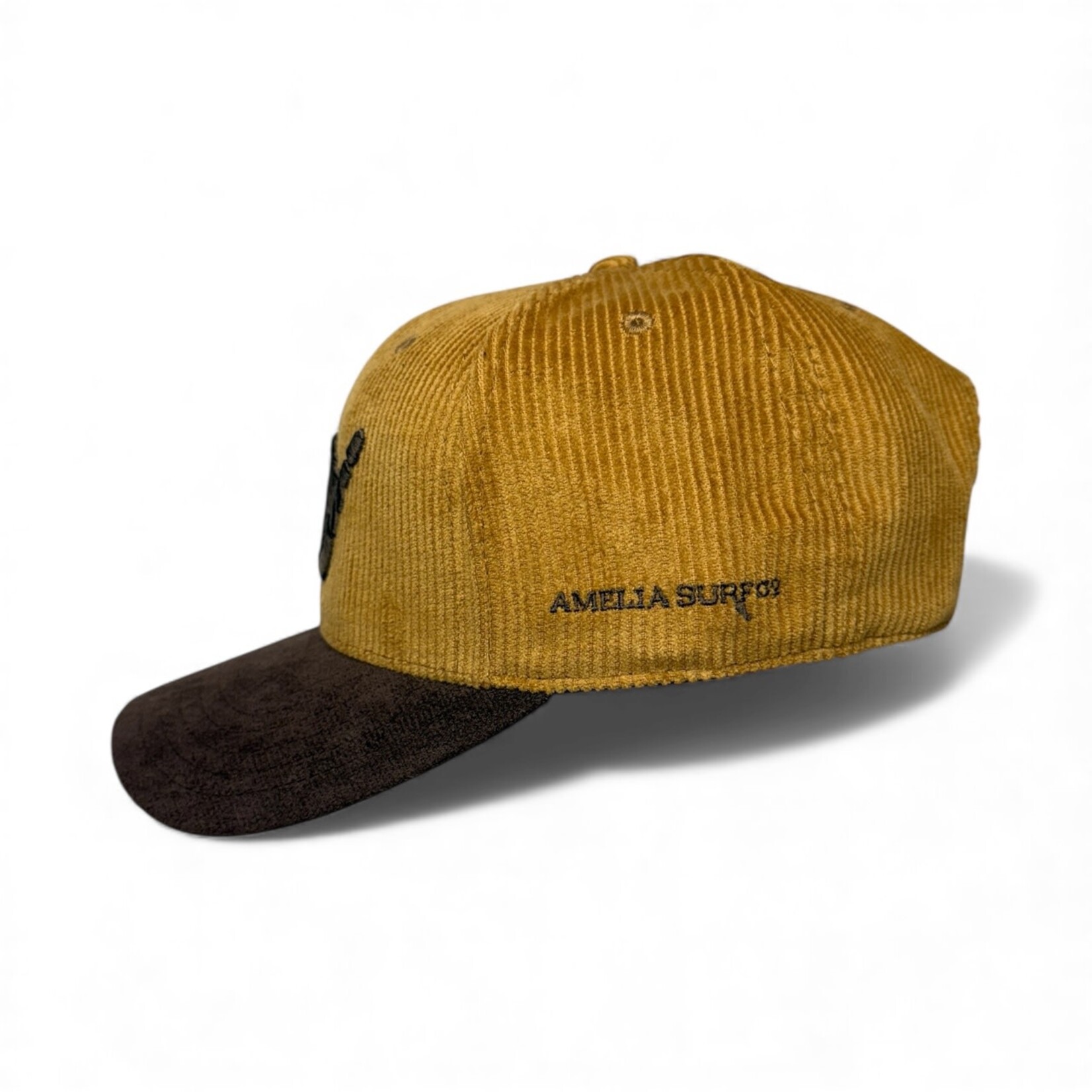 AMELIA SURF CO. HAT ASC EMBROIDERED SHAKA CORDUROY/SUEDE HAT