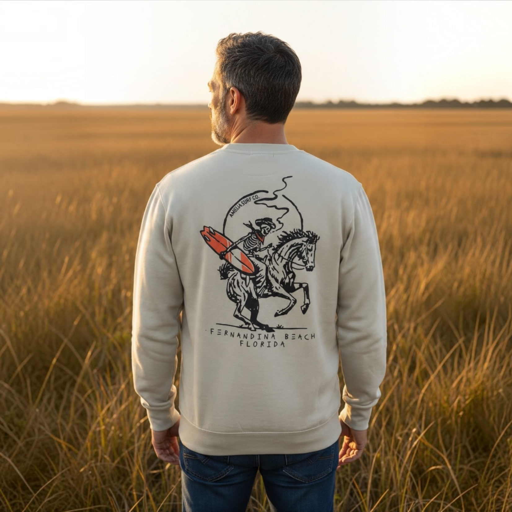 ASC WESTERN STOEFS CREWNECK SWEATER BONE