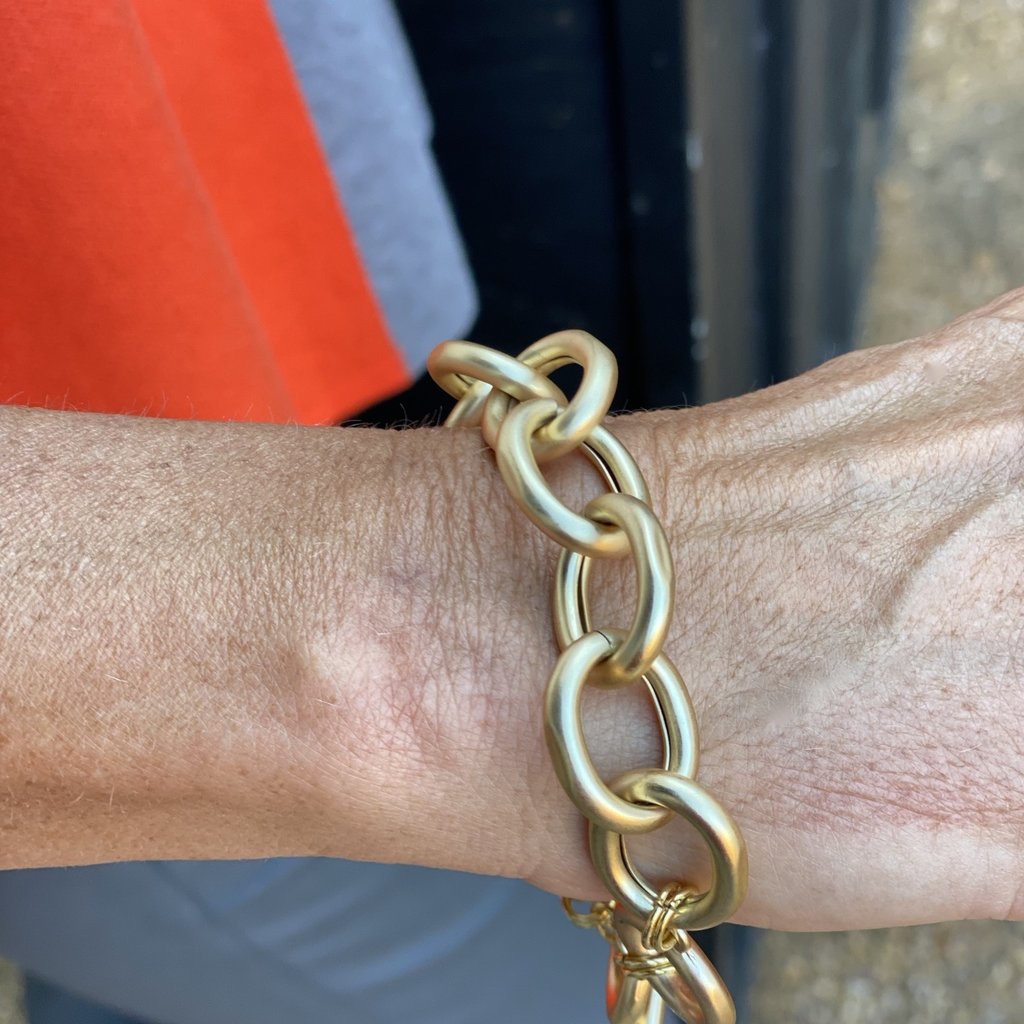 Zenzii Matte Gold Chain Bracelet
