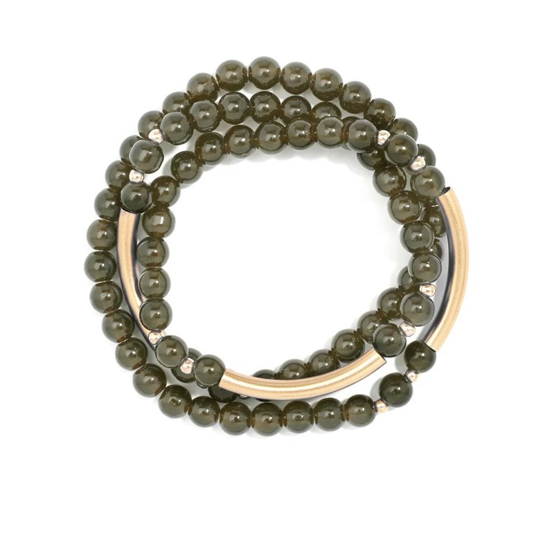 Zenzii Glossy Beaded Wrap  Bracelet