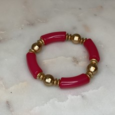 WHAT'S HOT JEWELRY Bamboo Pink Bracelet