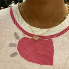 Splendid Iris Open Heart Necklace