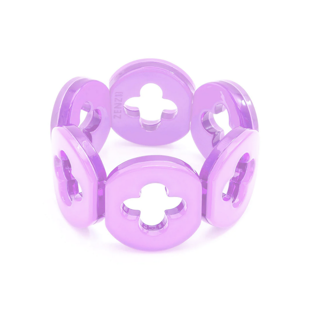 Zenzii Acrylic Stretch Clover Bracelet