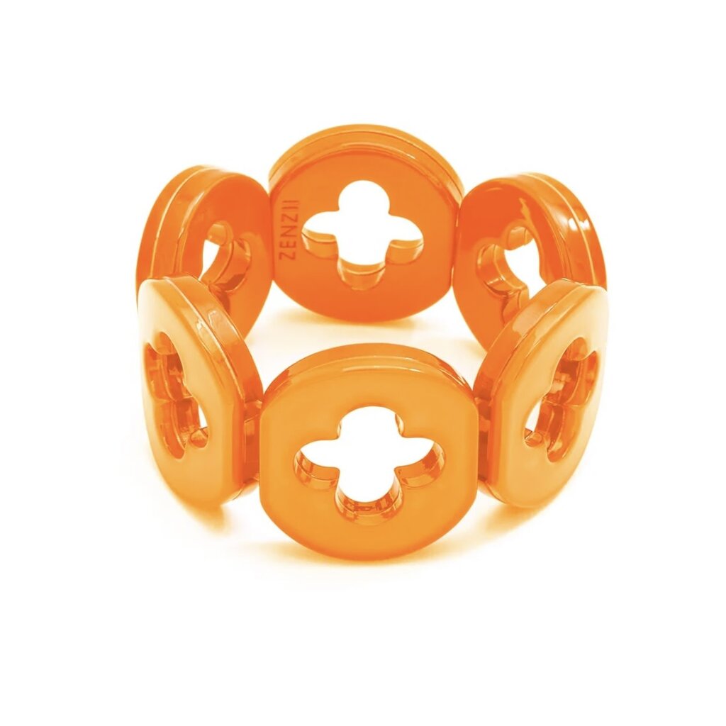 Zenzii Acrylic Stretch Clover Bracelet