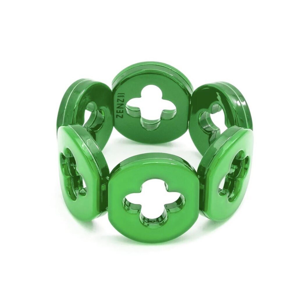 Zenzii Acrylic Stretch Clover Bracelet