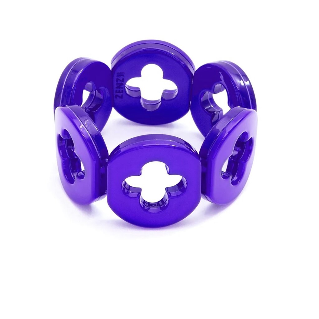 Zenzii Acrylic Stretch Clover Bracelet