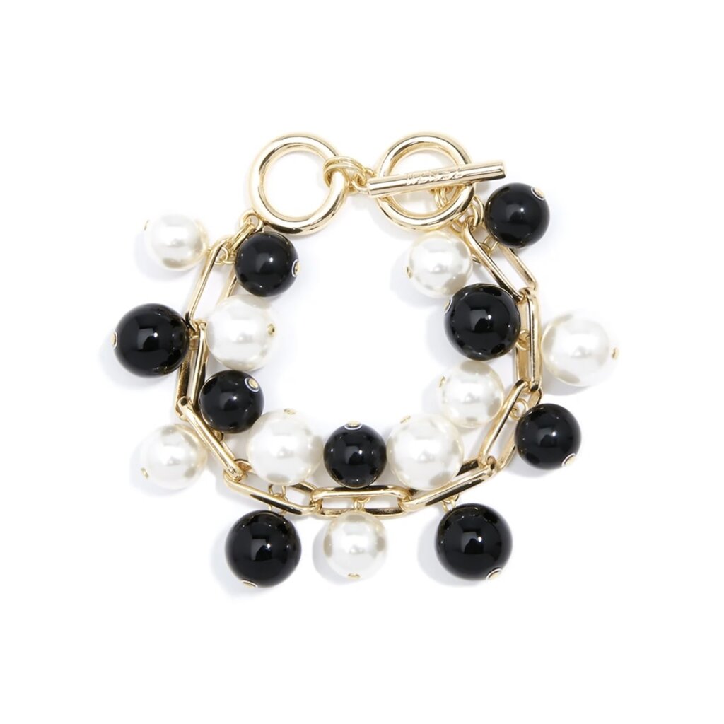 Zenzii Paperclip with Pearls Bracelet
