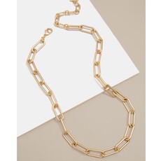 Zenzii Paperclip Link Collar Necklace