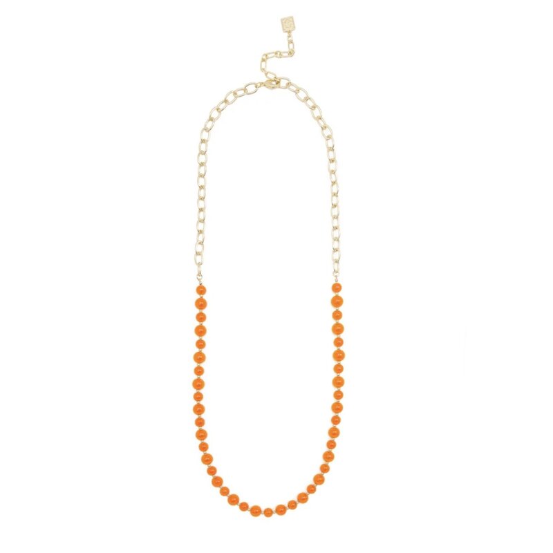 Zenzii Long Glass Bead Necklace