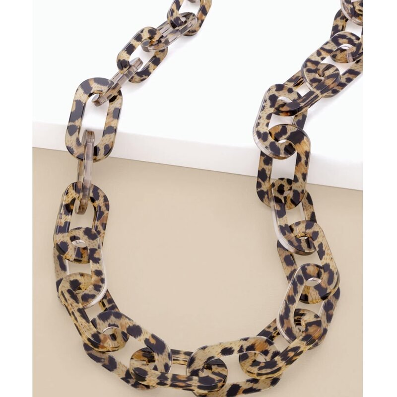 Zenzii Leopard Link Necklace