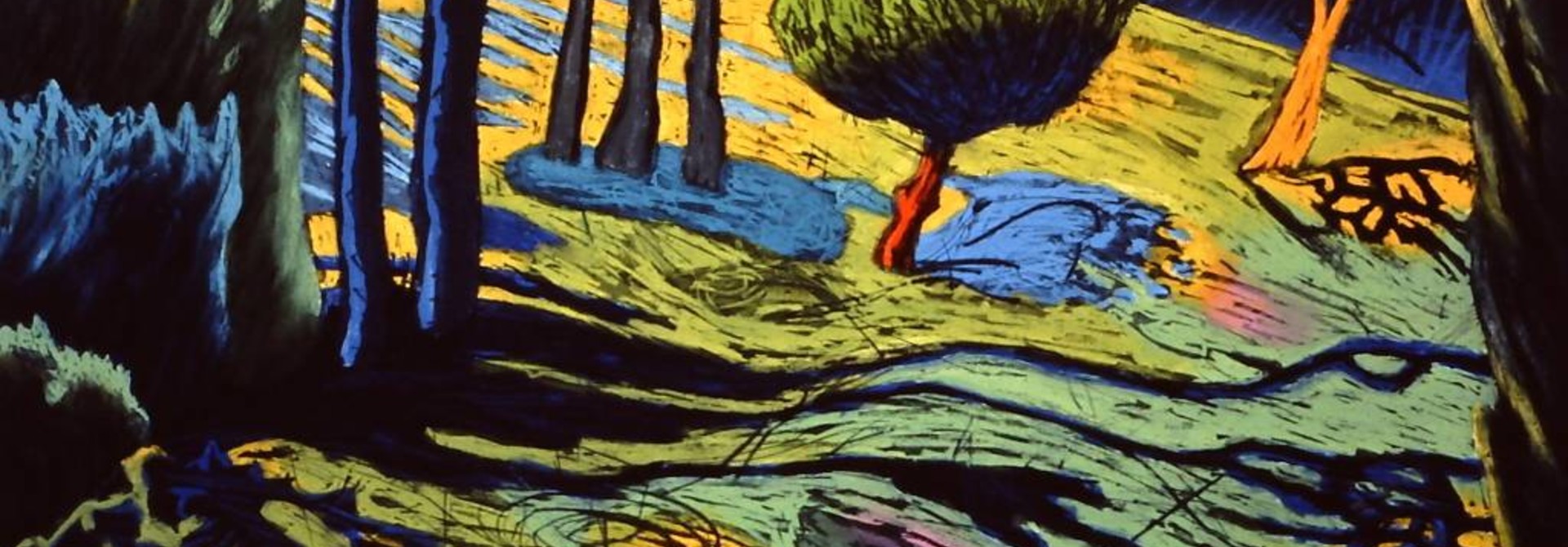 Orange Tree with Blue Shadows