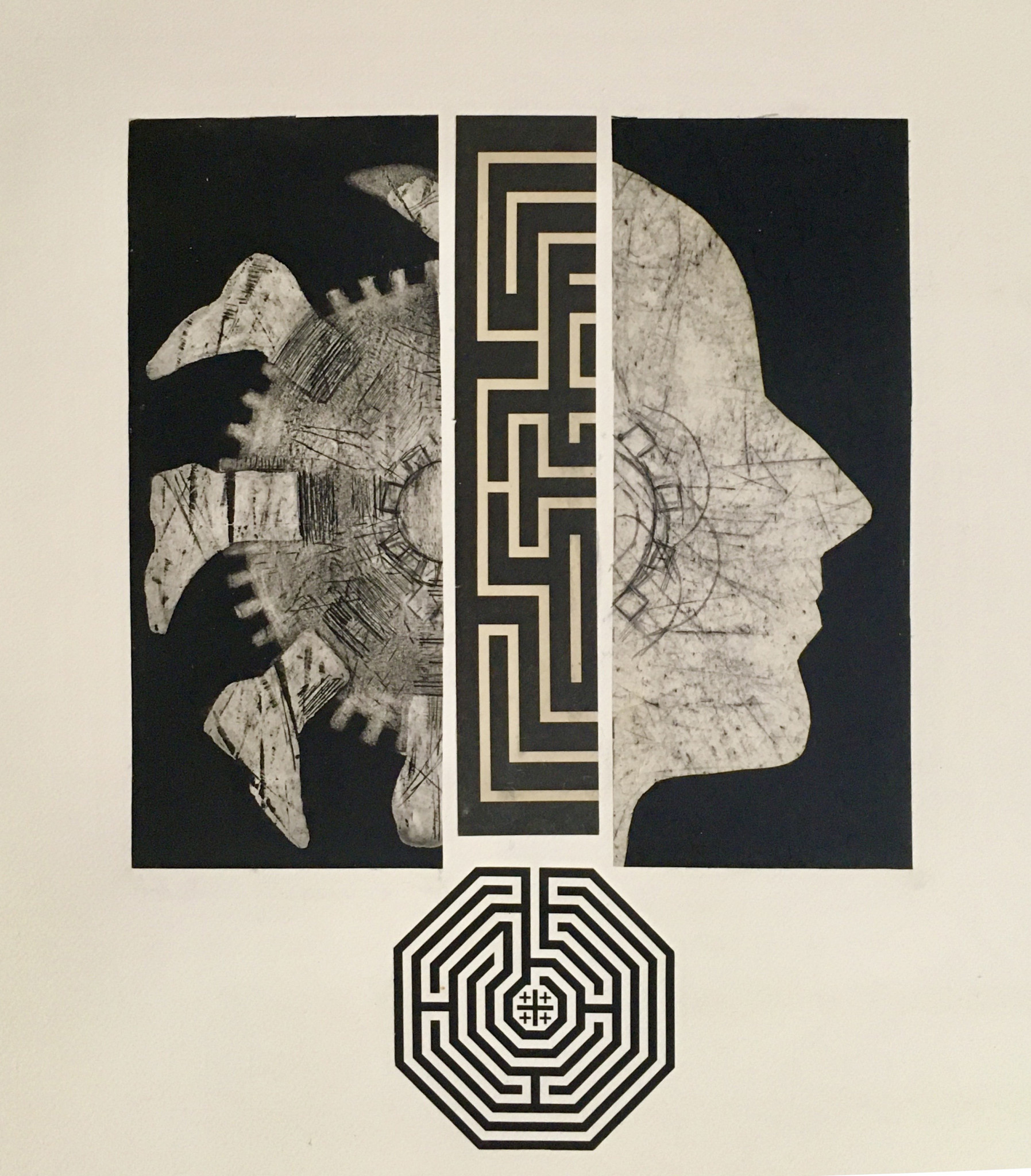 Exchanging Mazes for Labyrinths #1 (framed)-1