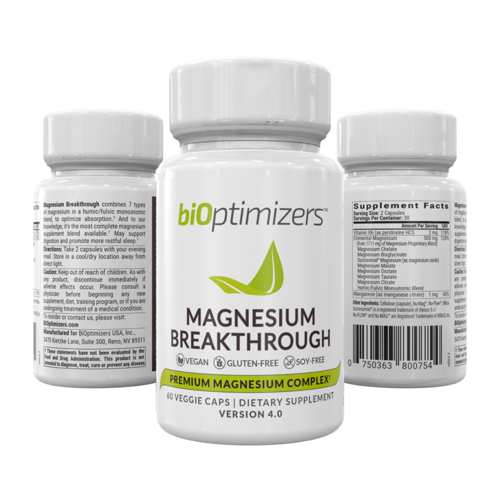 BiOptimizers Bioptimizers Magnesium Breakthrough (60 ct.)