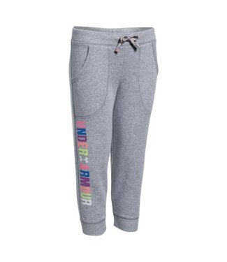 Under Armour Under Armour Girls Favourite Fleece Capri Gray Heather/White