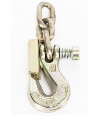 Portable Winch 1282 Locking Steel Grab Hook w/ Latch & 3 Chain Links