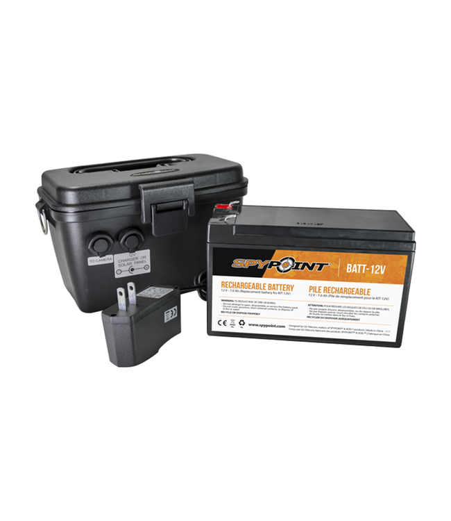 Spypoint 12V Battery, Charger & Housing Kit