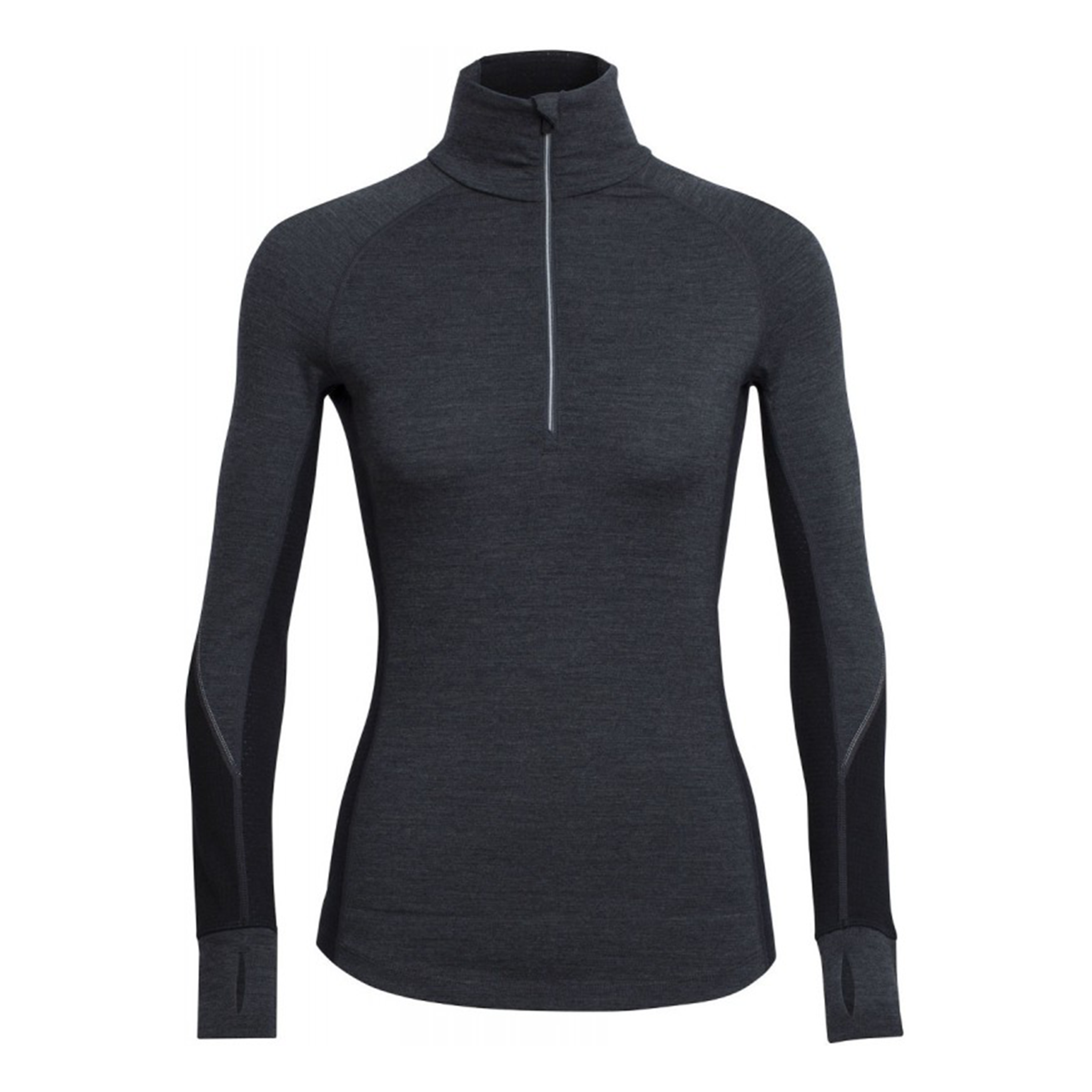 Icebreaker Merino Clothing Inc Icebreaker Womens Winter Zone Long Sleeve Half Zip Jet Heather Icebreaker Merino Clothing Inc Icebreaker Womens Winter Zone Long Sleeve Half Zip Jet Heather
