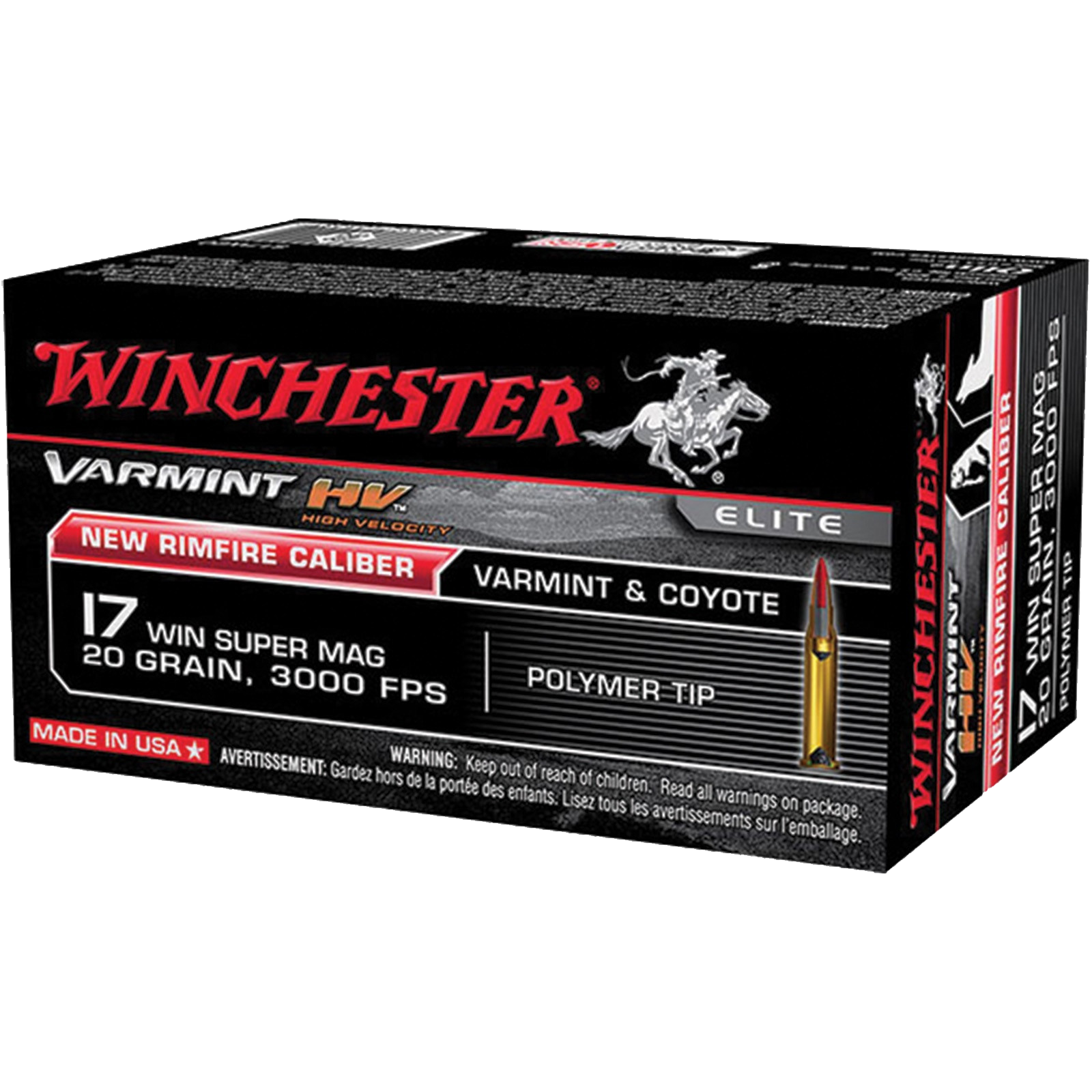 Winchester Winchester 17 Win Super Mag 25gr Plastic Tip Varmint HE Winchester Winchester 17 Win Super Mag 25gr Plastic Tip Varmint HE