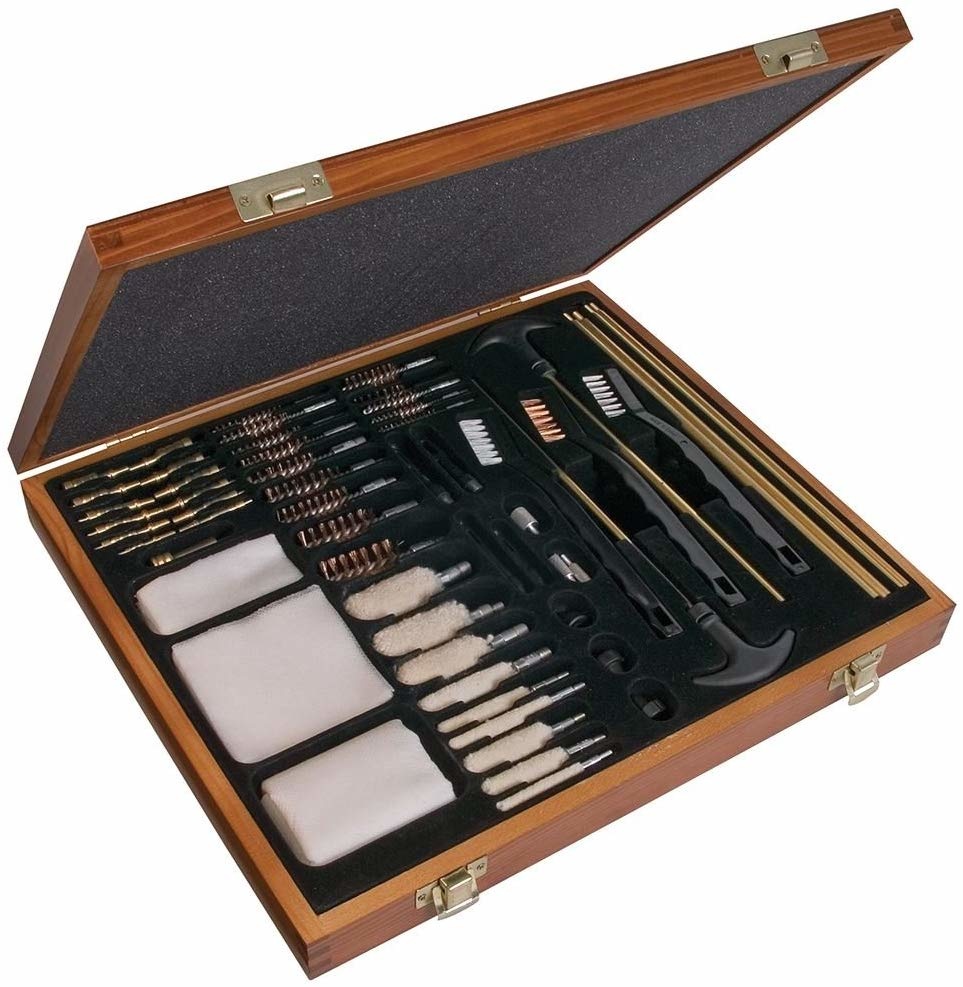 Outers Gun Cleaning Products Outers 62pc Universal Gun Cleaning Kit Wood Box Outers Gun Cleaning Products Outers 62pc Universal Gun Cleaning Kit Wood Box