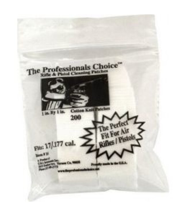 The Professionals Choice The Professionals Choice 17/177 Cal Cleaning Patch Qty 200