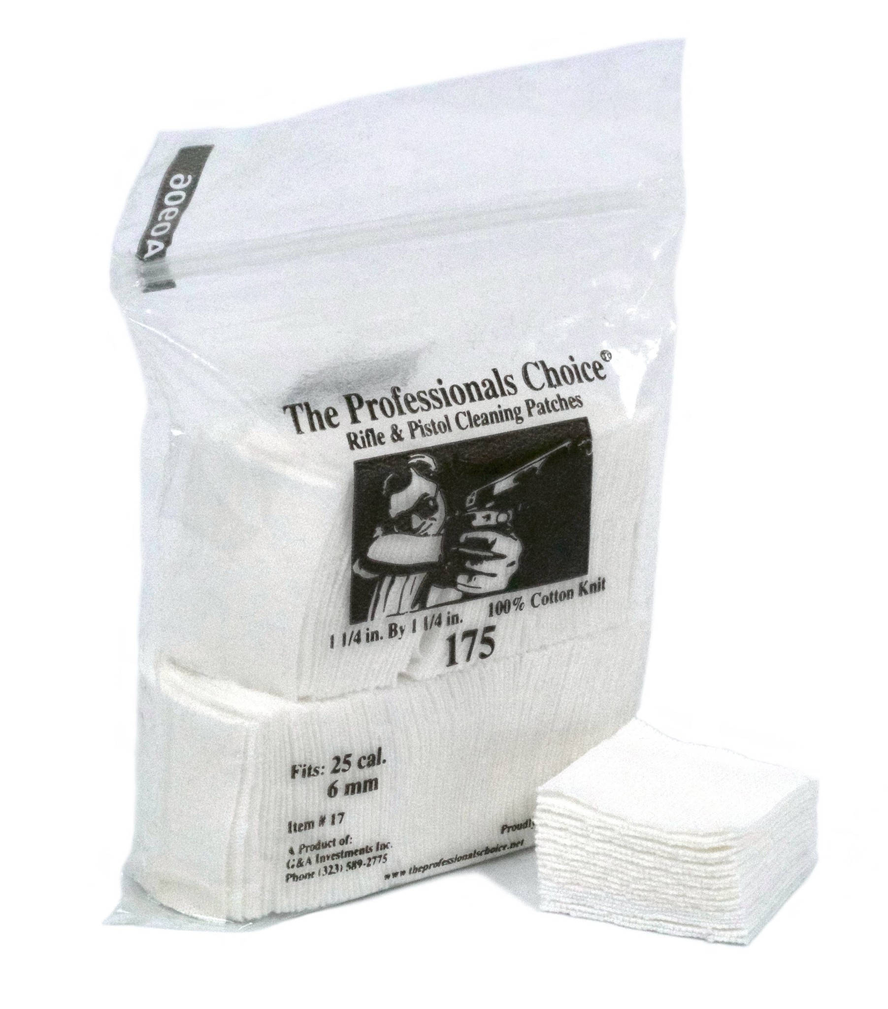 The Professionals Choice The Professionals Choice 25 Cal/6mm Cleaning Patches Qty 175 The Professionals Choice The Professionals Choice 25 Cal/6mm Cleaning Patches Qty 175