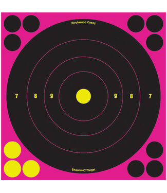 Birchwood Casey Shoot N C 8" Sight In Target 6pk Pink
