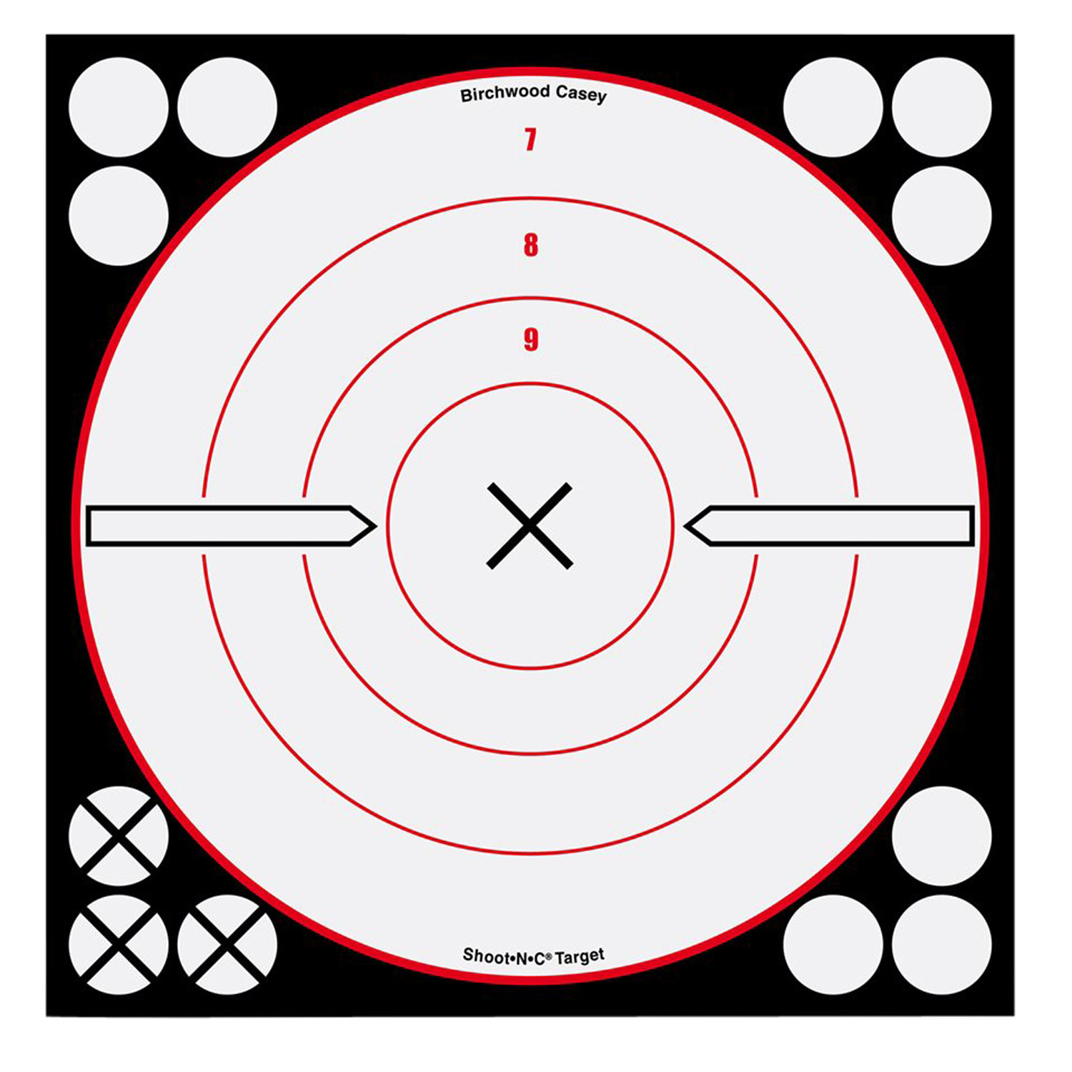 Birchwood Casey Shoot N C 8" Target 6pk White/Black