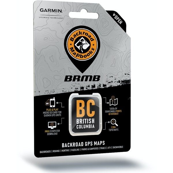 Backroad GPS Maps British Columbia SD Card