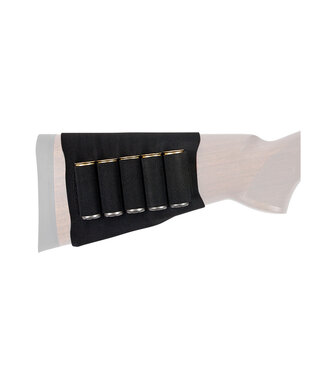 Allen Buttstock Shotshell Ammunition Carrier 5-Round Elastic Black