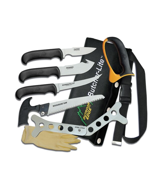 Outdoor Edge BL 1 Butcher Lite 8pc Roll Pak Apron/Belt Scabbard