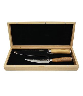 Route 83 Holiday Set Classic XL Chef & Boning Knives Olive