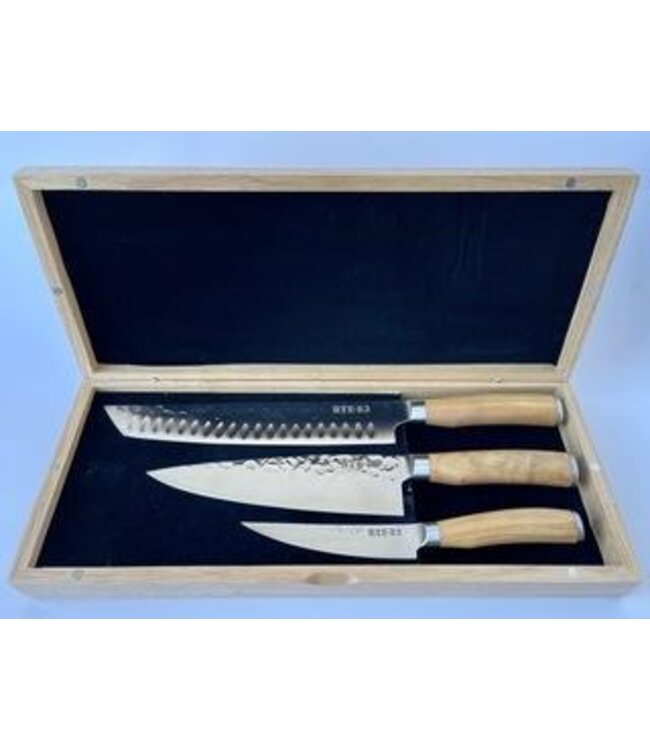Route 83 Holiday Set Classic Olive Brisket, XL Chef, Boning Knives