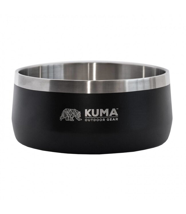 Kuma Stainless Steel Dog Bowl Black