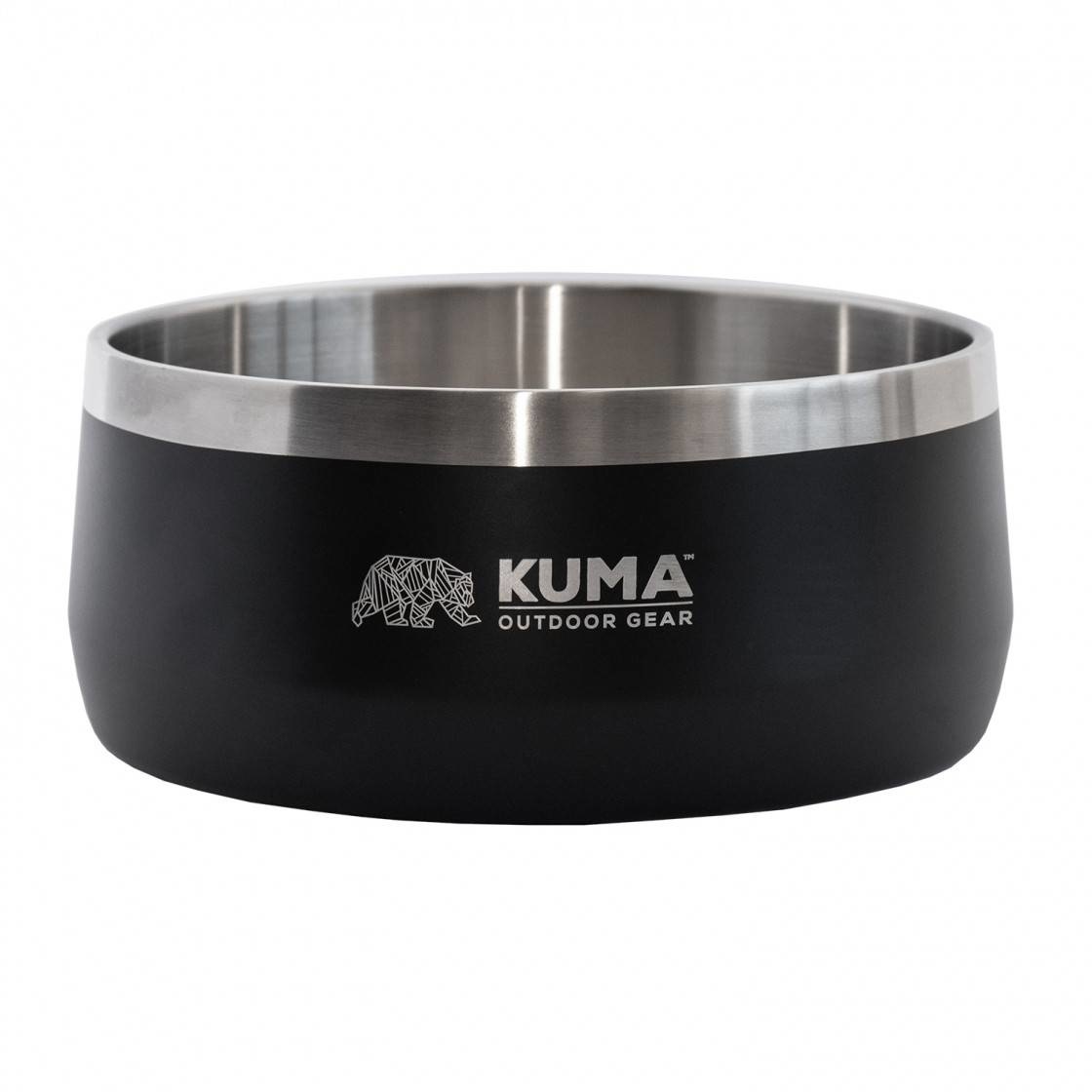 Kuma Stainless Steel Dog Bowl Black Kuma Stainless Steel Dog Bowl Black