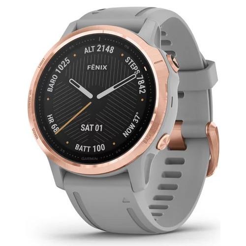 Garmin Garmin Fenix 6S Sapphire Rose Gold/Gray Band Garmin Garmin Fenix 6S Sapphire Rose Gold/Gray Band